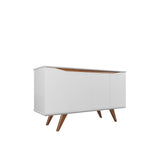 Tudor 53.15 Sideboard in White Matte and Maple Cream 1027751 Manhattan Comfort