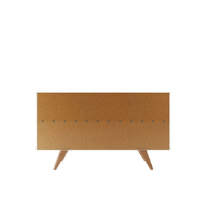 Tudor 53.15 Sideboard in White Matte and Maple Cream 1027751 Manhattan Comfort