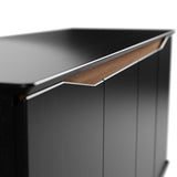 Manhattan Comfort Tudor Mid-Century Modern Sideboard Black and Maple Cream 1027752