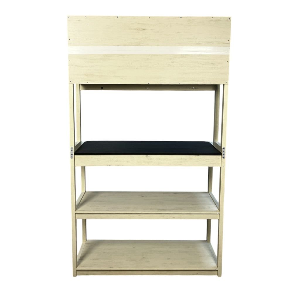 English Elm 39.37" 5-Tier Bakers Rack for Kitchen with Spacious Shelves, Durable Particle Board, Coffee Bar Stand Black White W1412P230435
