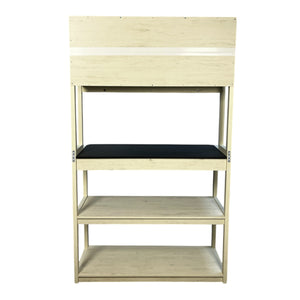 English Elm 39.37" 5-Tier Bakers Rack for Kitchen with Spacious Shelves, Durable Particle Board, Coffee Bar Stand Black White W1412P230435