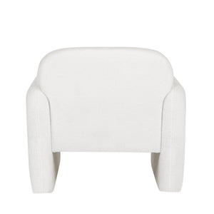 English Elm Stylish Teddy Fleece Single Sofa Chair with Arms and Pillow, Cozy Accent Armchair for Living Room Beige 30 L x 24.75 W x 24 H W1716P196469