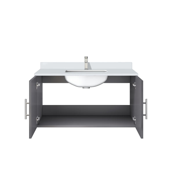 English Elm Dark Grey Bath Vanity With Cultured Marble Top, Chrome Faucet, Soft-Close Drawers & Ample Storage B2731P258609