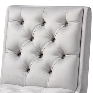 Baxton Studio Baxton Studio Gregory Modern Swivel Bar Stool Set in Light Grey Velvet for Elegant Home Spaces BBT5372-Light Grey Velvet/Wenge-BS