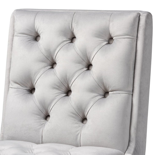 Baxton Studio Baxton Studio Gregory Modern Swivel Bar Stool Set in Light Grey Velvet for Elegant Home Spaces BBT5372-Light Grey Velvet/Wenge-BS