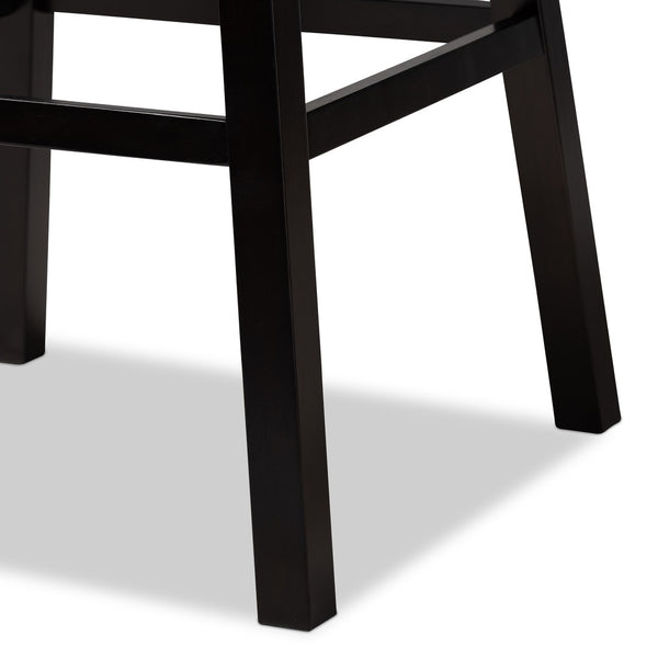 Baxton Studio Baxton Studio Gregory Modern Swivel Bar Stool Set in Light Grey Velvet for Elegant Home Spaces BBT5372-Light Grey Velvet/Wenge-BS