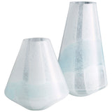 Backdrift Vase Sky Blue and White 10289 Cyan Design