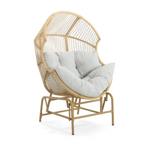 English Elm Christopher Knight Home® - Palos Outdoor Wicker Glider Chair - Light Brown, Ergonomic Comfort With Smooth Gliding Motion, Durable Design N775P191232L