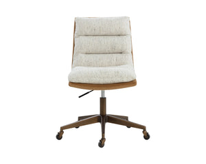 Sunpan STINSON OFFICE CHAIR - Mid-Century Modern Comfort in Hailey Moon or Kona Camel Upholstery 112332