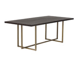 Jade Dining Table - Antique Brass - Dark Mango - 79" 102928 Sunpan