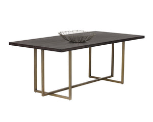 Jade Dining Table - Antique Brass - Dark Mango - 79" 102928 Sunpan