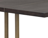 Jade Dining Table - Antique Brass - Dark Mango - 79" 102928 Sunpan