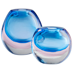 Oxblend Vase Blue 10293 Cyan Design