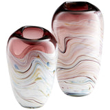 Sao Vase Purple and White 10297 Cyan Design