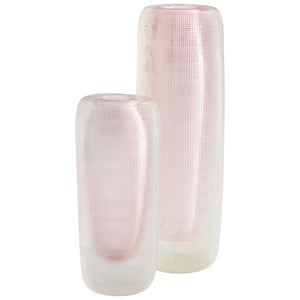 Neso Vase Pink and Clear 10299 Cyan Design