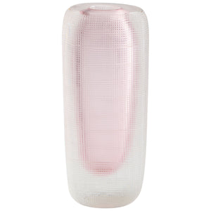 Neso Vase Pink and Clear 10299 Cyan Design