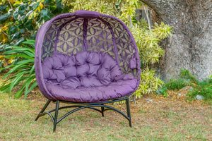 IDEAZ Pumpkin Loveseat Flower of Life Design Purple 1029FHT
