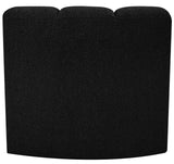 Arc Black Boucle Fabric Curved Corner 102Black-CC Meridian Furniture