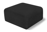 Arc Black Boucle Fabric Ottoman 102Black-Ott Meridian Furniture