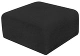 Arc Black Boucle Fabric Ottoman 102Black-Ott Meridian Furniture