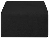 Arc Black Boucle Fabric Ottoman 102Black-Ott Meridian Furniture