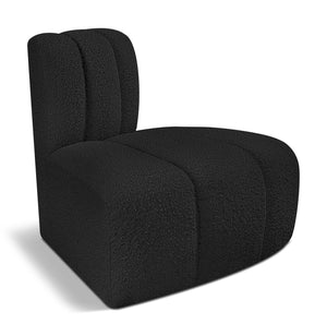 Arc Black Boucle Fabric Reverse Corner 102Black-RC Meridian Furniture