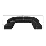 Arc Black Boucle Fabric Modular Sofa 102Black-S10A Meridian Furniture