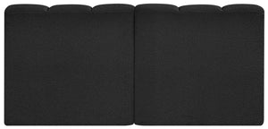 Arc Black Boucle Fabric Modular Sofa 102Black-S2A Meridian Furniture