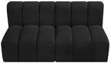 Arc Black Boucle Fabric Modular Sofa 102Black-S2A Meridian Furniture