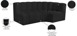 Arc Black Boucle Fabric Modular Sofa 102Black-S3A Meridian Furniture