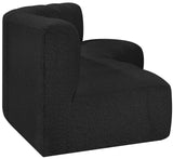 Arc Black Boucle Fabric Modular Sofa 102Black-S3B Meridian Furniture