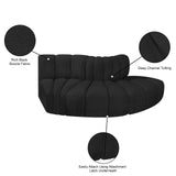 Arc Black Boucle Fabric Modular Sofa 102Black-S3E Meridian Furniture