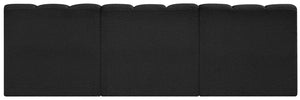 Arc Black Boucle Fabric Modular Sofa 102Black-S3F Meridian Furniture