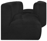 Arc Black Boucle Fabric Modular Sofa 102Black-S4A Meridian Furniture