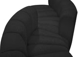 Arc Black Boucle Fabric Modular Sofa 102Black-S4A Meridian Furniture