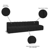 Arc Black Boucle Fabric Modular Sofa 102Black-S4E Meridian Furniture