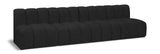 Arc Black Boucle Fabric Modular Sofa 102Black-S4E Meridian Furniture