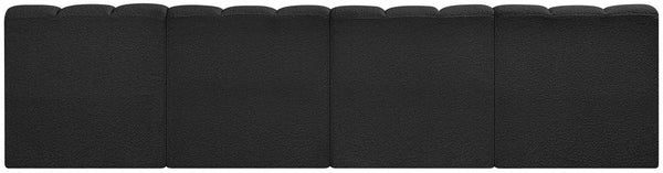 Arc Black Boucle Fabric Modular Sofa 102Black-S4E Meridian Furniture