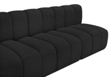 Arc Black Boucle Fabric Modular Sofa 102Black-S4E Meridian Furniture