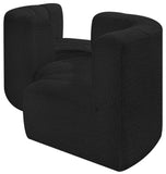 Arc Black Boucle Fabric Modular Sofa 102Black-S4F Meridian Furniture