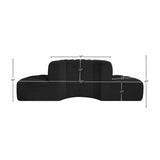 Arc Black Boucle Fabric Modular Sofa 102Black-S4G Meridian Furniture