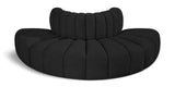 Arc Black Boucle Fabric Modular Sofa 102Black-S4G Meridian Furniture