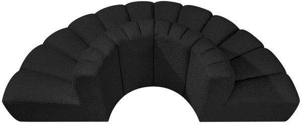 Arc Black Boucle Fabric Modular Sofa 102Black-S4G Meridian Furniture