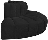 Arc Black Boucle Fabric Modular Sofa 102Black-S4G Meridian Furniture