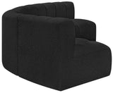 Arc Black Boucle Fabric Modular Sofa 102Black-S5A Meridian Furniture