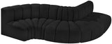 Arc Black Boucle Fabric Modular Sofa 102Black-S5B Meridian Furniture