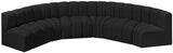 Arc Black Boucle Fabric Modular Sofa 102Black-S6B Meridian Furniture