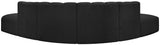 Arc Black Boucle Fabric Modular Sofa 102Black-S6C Meridian Furniture