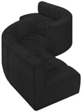 Arc Black Boucle Fabric Modular Sofa 102Black-S6D Meridian Furniture