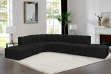 Arc Black Boucle Fabric Modular Sofa 102Black-S7A Meridian Furniture